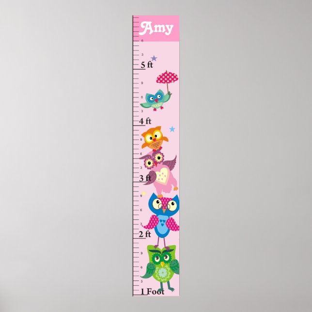 Personalized owls Growth Chart (Front)