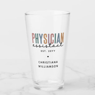 Personalized PA Physician Assistant Graduation Glass