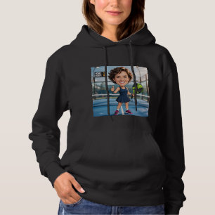 Personalized Paddle/Pickleball Caricature   Hoodie