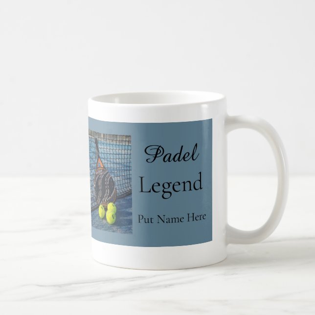 Personalized Padel Legend Gift for Him Coffee Mug (Right)