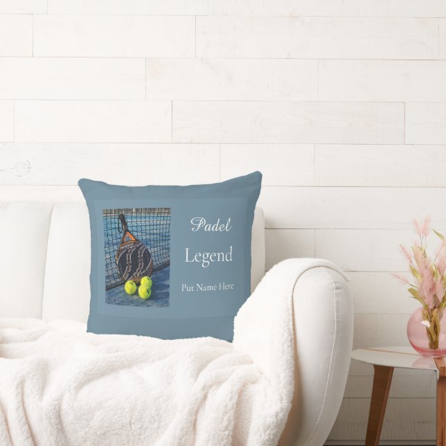 Personalized Padel Legend Gift for Him Cushion (Couch)