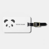Personalized panda luggage tag