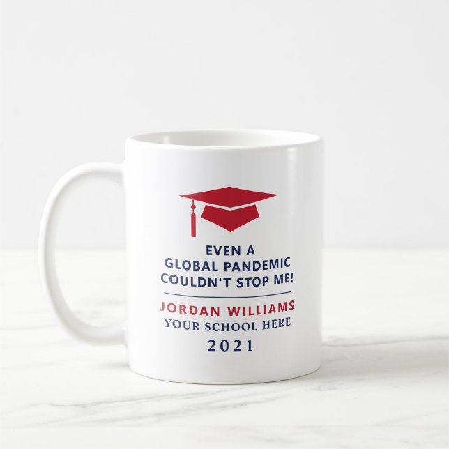 Personalized Pandemic - Graduate Class of 2021 Mug (Left)