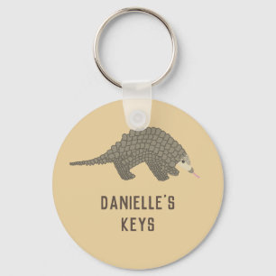 Personalized Pangolin Keychain