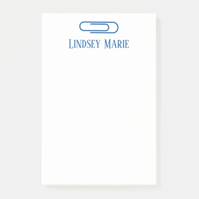 PERSONALIZED PAPER CLIP Post-it Notes (Front)