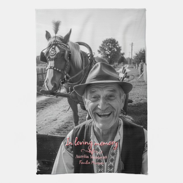 Personalized parastas  tea towel (Vertical)