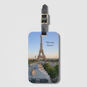 Personalized Paris City Skyline Custom Luggage Tag