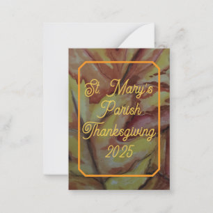 Personalized Parish Thanksgiving Holy Card