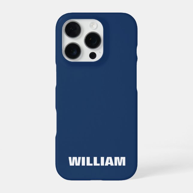 Personalized Pastel Blue iPhone Case with Custom (Back)