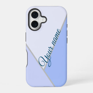 Personalized Pastel Blue Name Gift iPhone 16 Case