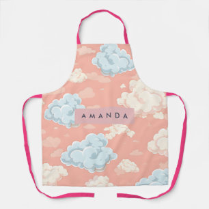 Personalized Pastel Cloud Dreamscape  Apron