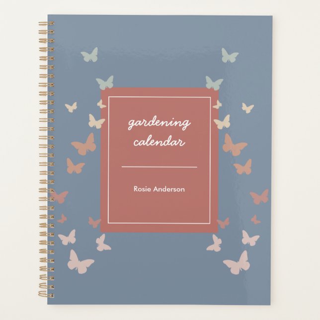 Personalized Pastel Gardening Journal Planner (Front)