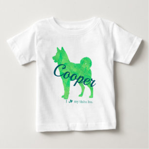 Personalized Pastel Green Shiba Inu T-Shirt 柴犬