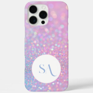 Personalized Pastel Pink Glitter iPhone Case