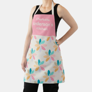 Personalized Pastel Pinwheel Pattern Apron