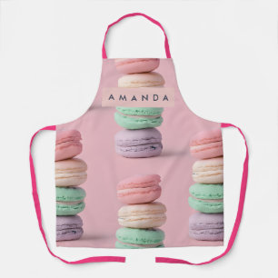 Personalized Pastel Rainbow Macaron Delight Apron