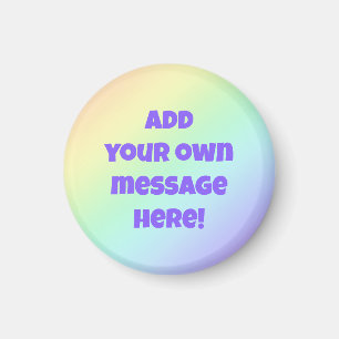 Personalized Pastel Rainbow Magnet