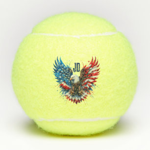 Personalized Patriotic Colors America Bold Eagle Tennis Balls