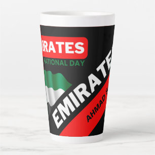Personalized Patriotic United Arab Emirates Flag Latte Mug