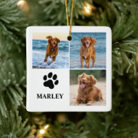 Personalized Paw Dog Lover Photo Collage Pet