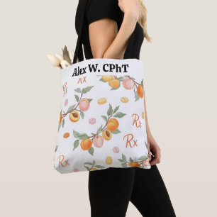 Personalized Peaches, Apricots & RX Pharmacy Tote 