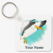 Personalized Pelican Blue Background