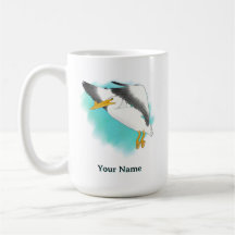 Personalized Pelican with Blue Background