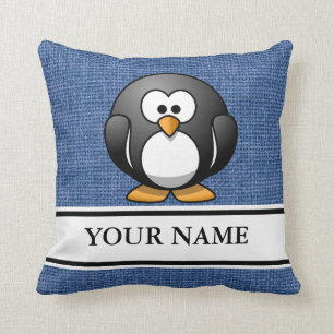 Personalized Penguin Cushion
