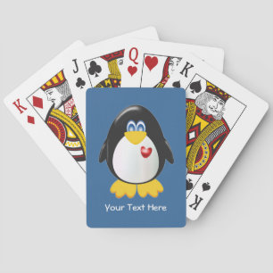 Personalized Penguin Playing Cards