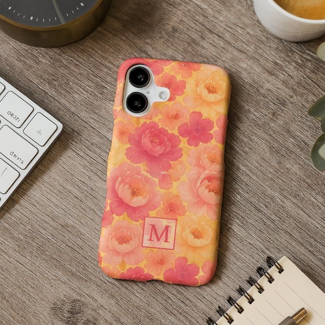 Personalized Peony Flowers Watercolor Art Pattern (Creator Uploaded)