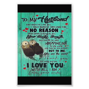 Personalized perfect gift, to my husband letter photo print