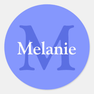 Personalized Periwinkle Classic Round Sticker