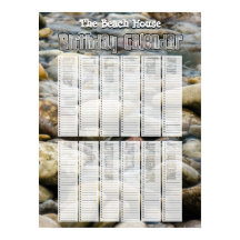 Personalized Perpetual Beach Birthday Calendar