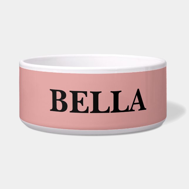 Personalized Pet Bowl Custom Dog Bowl Cat Bowl  (Front)