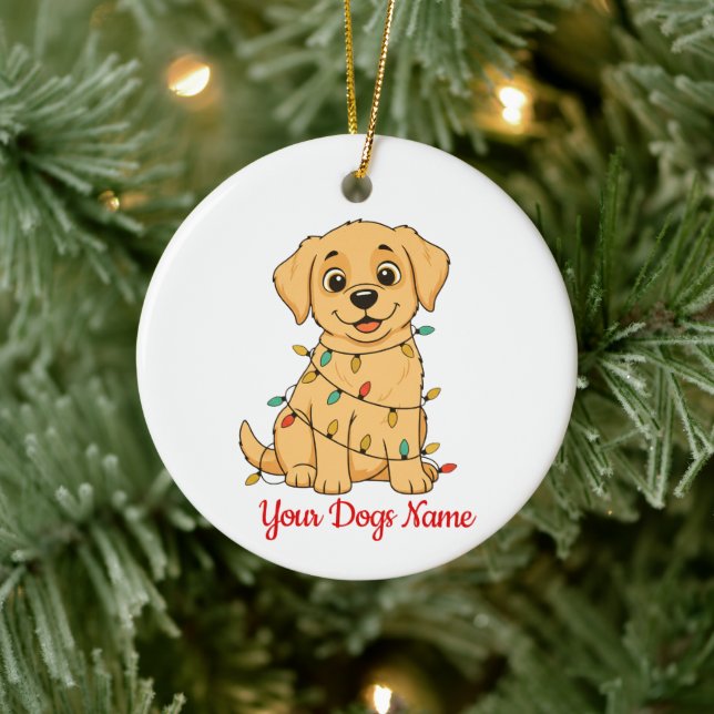 Personalized Pet Christmas Ornament Front & Back (Tree)