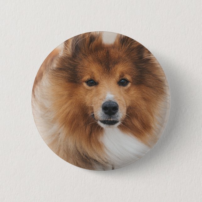 Personalized Pet Dog Lover Photo 6 Cm Round Badge (Front)