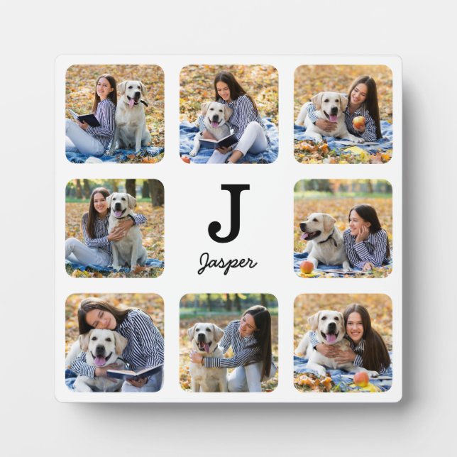 Personalized Pet Dog Lover Photo Collage Plaque (Front)