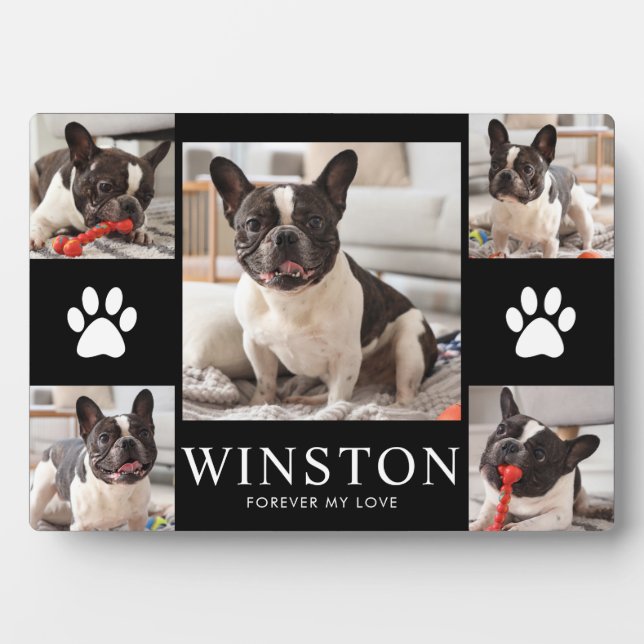 Personalized Pet Dog Memorial Photo Keepsake Plaque (Front)