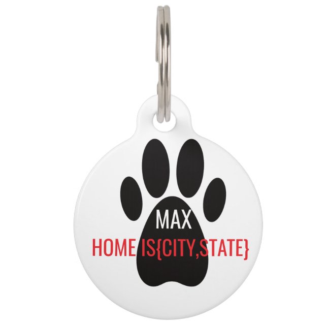 Personalized Pet ID Tag | Custom Engraved Dog Cat  (Front)