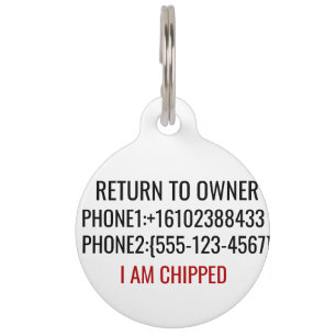 Personalized Pet ID Tag   Custom Engraved Dog Cat