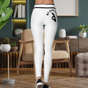 Personalized Pet Mama Black White Striped Stylish Leggings