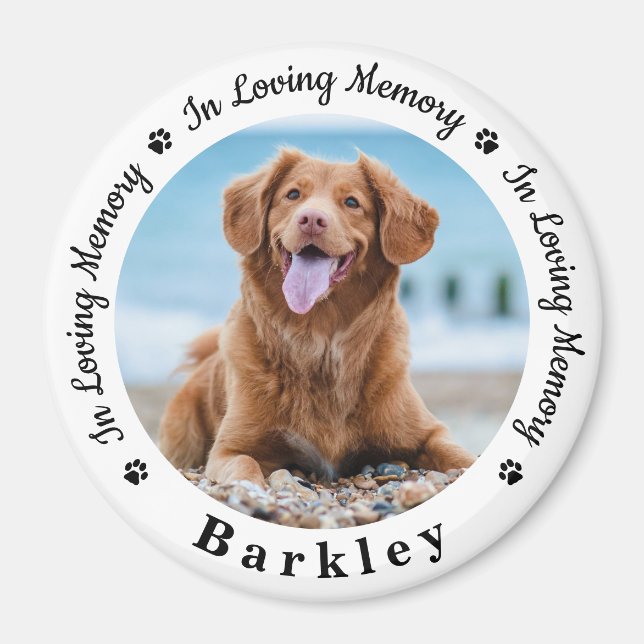 Personalized Pet Memorial Custom Dog Photo  Magnet (Front)