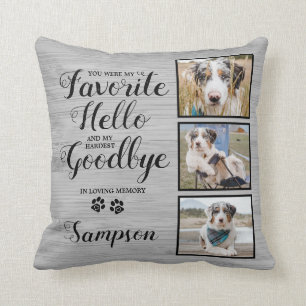Personalized Pet Memorial Keepsake Photo Cushion