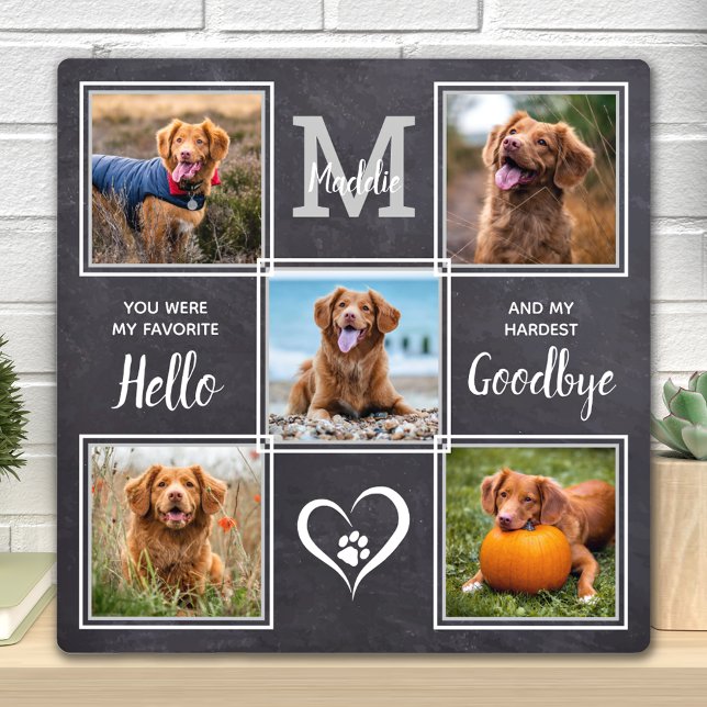 Personalized Pet Memorial Pet Loss Photo Collage Plaque (Creator Uploaded)