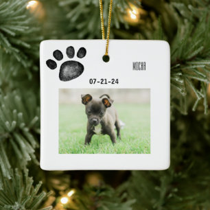 Personalized Pet Memorial Photo Ceramic Ornament