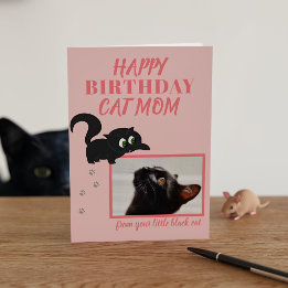 Personalized Pet Photo Birthday Card from the Cat