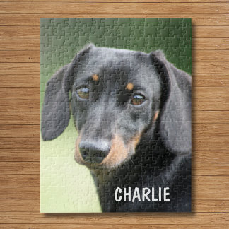 Personalized Pet Photo & Custom Name Jigsaw Puzzle