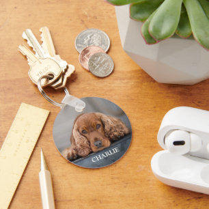 Personalized Pet Photo Dog Keepsake Key Ring