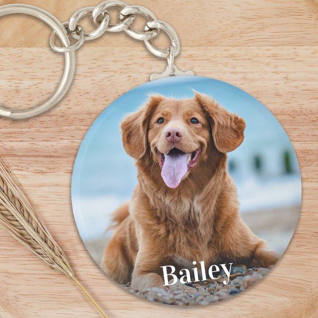 Personalized Pet Photo Dog Lover Keepsake Key Ring (Creator Uploaded)