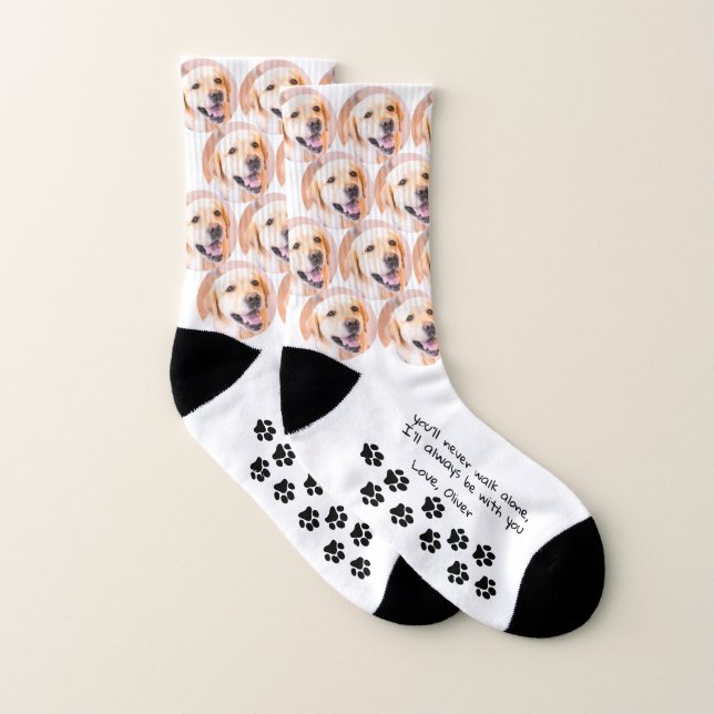 Personalized Pet Photo Dog Memorial Socks (Pair)